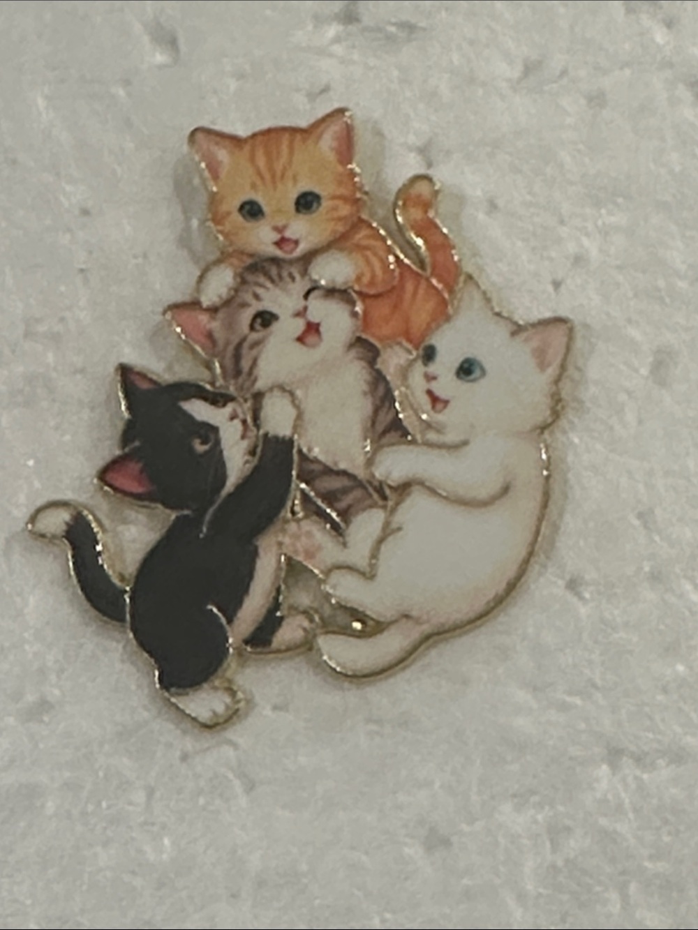 Cute Kittens Enamel Pin - Multicolor Cat Cluster